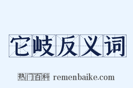 它岐反义词是什么意思的图片